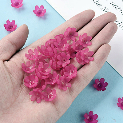 Frosted Acrylic Bead Caps MACR-S371-07A-706-1