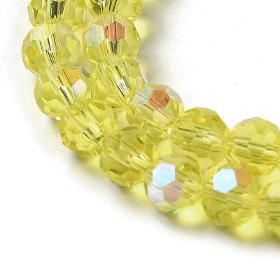 Electroplate Transparent Glass Beads Strands EGLA-A035-T6mm-L03-1