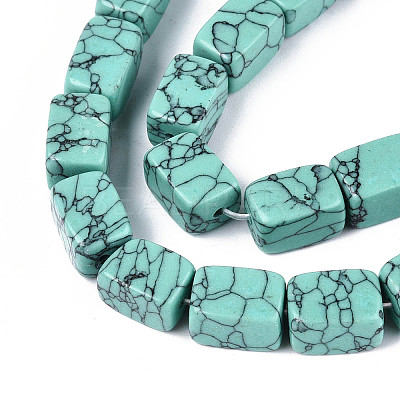 1 Strand Synthetic Turquoise Dyed Beads Strands G-FH0002-59A-1