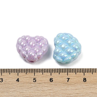 Opaque Acrylic Waffle Beads X-OACR-C022-14-1