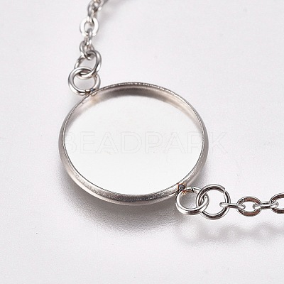 Tarnish Resistant 304 Stainless Steel Bracelet Making X-STAS-L248-006P-B-1