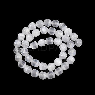 Natural Selenite Beads Strands G-F805-01-1