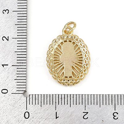 Brass Micro Pave Cubic Zirconia Pendants KK-D409-49G-02-1