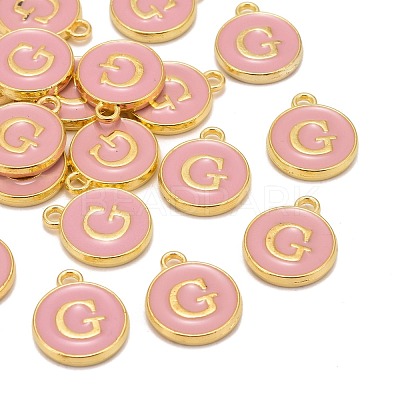 Golden Plated Alloy Enamel Charms ENAM-S118-07G-1