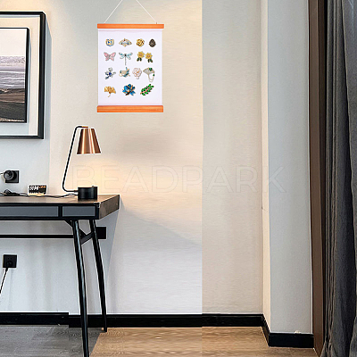 Wall Mounted Brooch Jewelry Display Rolls ODIS-WH0001-61-1