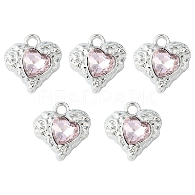 Rack Plating Alloy Glass Pendants FIND-YW0001-91B-1