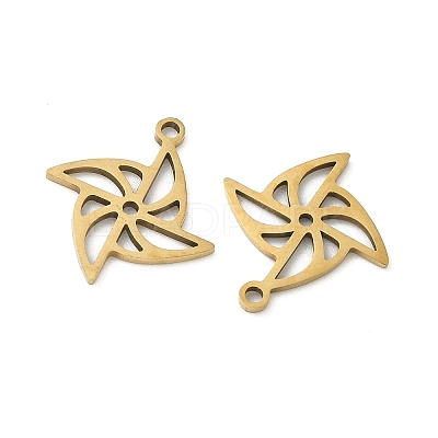 201 Stainless Steel Laser Cut Pendants STAS-P428-05G-1
