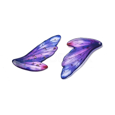 2Pcs Transparent Epoxy Resin Pendants RESI-A044-05C-1