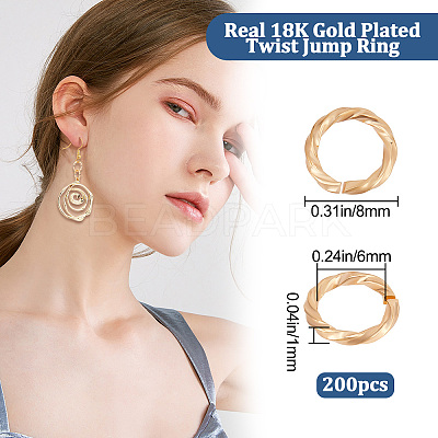 200Pcs Brass Open Jump Rings KK-BBC0004-41A-1