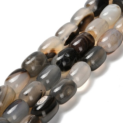 Natural Banded Agate Beads Strands G-D317-A01-07-1