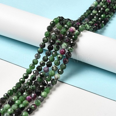 Natural Ruby in Zoisite Beads Strands G-I341-13B-1