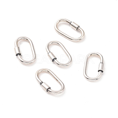 925 Sterling Silver Locking Carabiner STER-D036-14AS-1