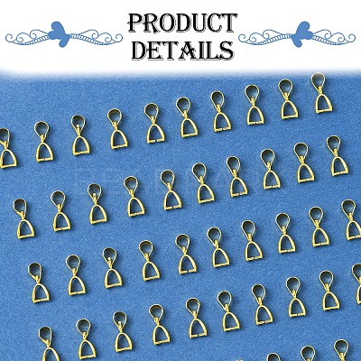 50Pcs Brass Ice Pick Pinch Bails IFIN-FS0001-47A-1
