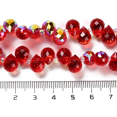 Electroplate Glass Beads Strands EGLA-D030-17F-1