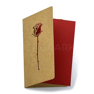 3 Sets Kraft Paper Greeting Cards AJEW-FS0001-27C-1