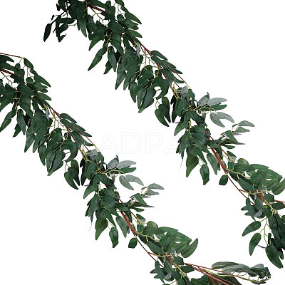 Plastic Artificial Eucalyptus Rattan DIY-WH0671-123-1
