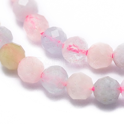 Natural Morganite Beads Strands G-G792-32A-1
