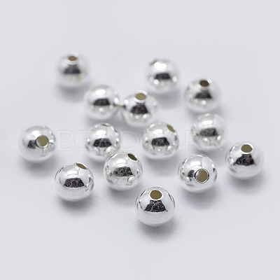 925 Sterling Silver Spacer Beads STER-K171-44S-5mm-1