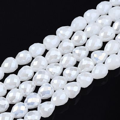 Electroplate Glass Beads Strands EGLA-T008-15D-1