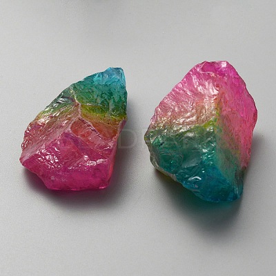 Electroplated Raw Rough Natural Quartz Crystal Beads G-WH0016-43C-1