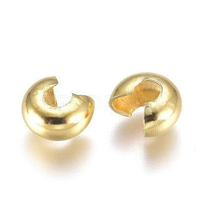 Iron Crimp Beads Covers KK-CJC0001-06C-G-1