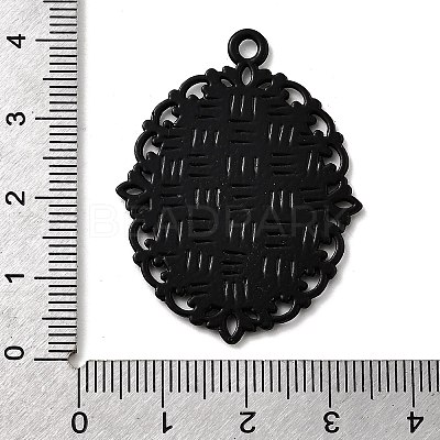 Electrophoresis Alloy Oval Pendant Cabochon Settings X-PALLOY-Q304-50-NR-1