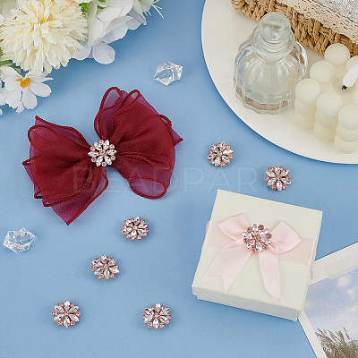 10Pcs Alloy Rhinestone Shank Buttons BUTT-FG0001-41A-1