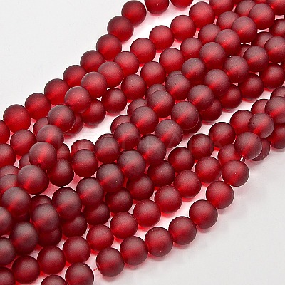 Baking Paint Transparent Glass Bead Strands X-GLAA-S031-10mm-14-1