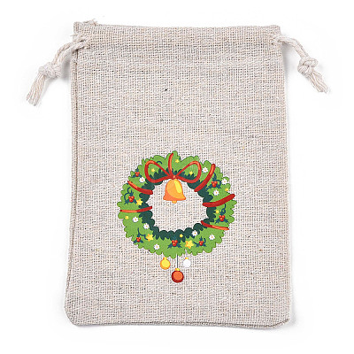 Christmas Cotton Cloth Storage Pouches ABAG-M004-02C-1