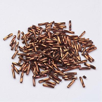 Glass Twisted Bugle Beads SEED-E002-9mm-881#-1