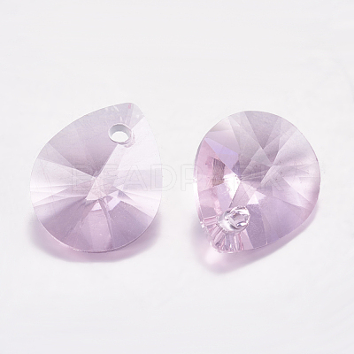 Faceted Glass Rhinestone Pendants RGLA-F053-E-223-1
