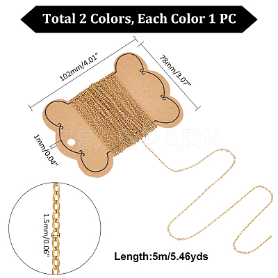 10M 2 Color 304 Stainless Steel Flat Cable Chains CHS-UN0001-21-1