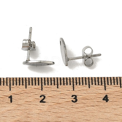 Non-Tarnish 304 Stainless Steel Stud Earring Findings X-STAS-R063-36-1