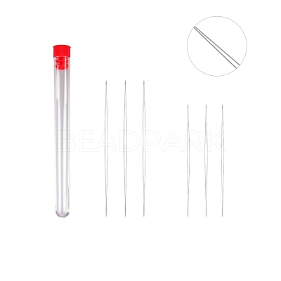 Tarnish Resistant Stainless Steel Collapsible Big Eye Beading Needles SENE-PW0013-02D-1