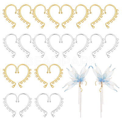 32Pcs 2 Colors Alloy Ear Cuff Findings FIND-UN0015-92-1