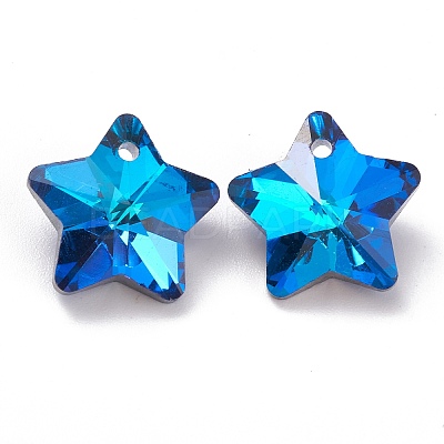 Electroplate Glass Charms GLAA-H104-A02-1