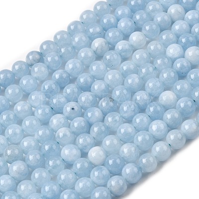 Natural Chalcedony Beads Strands G-S333-8mm-004-1-1