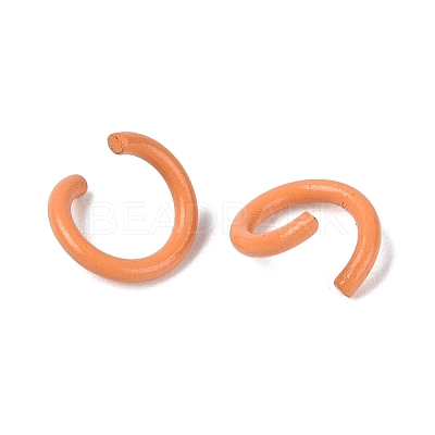 Spray Painted Iron Open Jump Rings IFIN-T017-04B-19-1