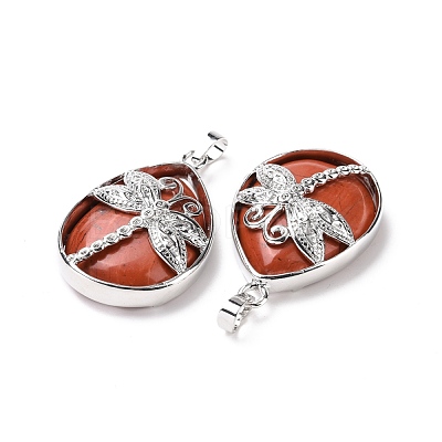 Natural Red Jasper Pendants G-G900-01P-03-1