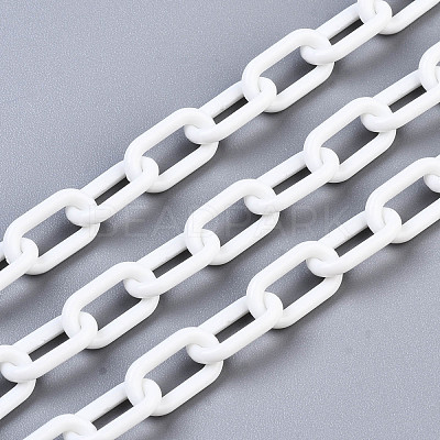Handmade Opaque Acrylic Paperclip Chains KY-S166-002K-1