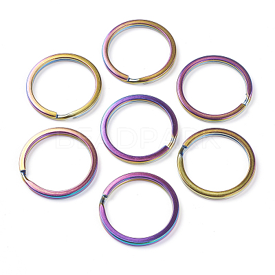 Ion Plating(IP) 304 Stainless Steel Split Key Rings LS-X-STAS-L216-09A-1