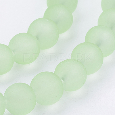 Baking Paint Transparent Glass Bead Strands X-GLAA-S031-8mm-29-1