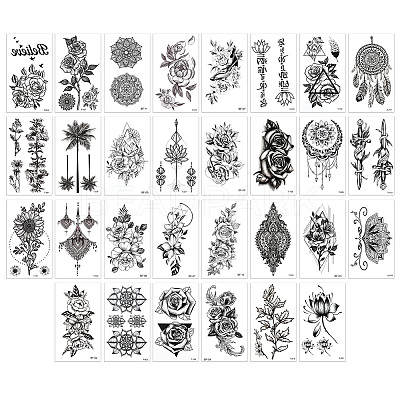 Removable Temporary Water Proof Tattoos Paper Stickers DIY-WH20009-94B-1