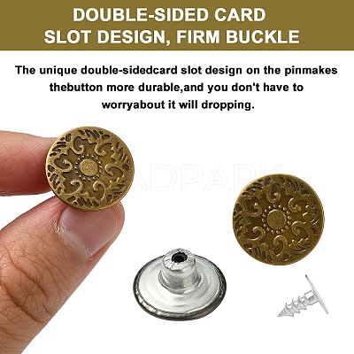Iron Button Pins for Jeans BUTT-YW0001-01A-1