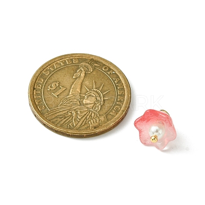 Transparent Spray Painted Glass Charms PALLOY-TA00091-1