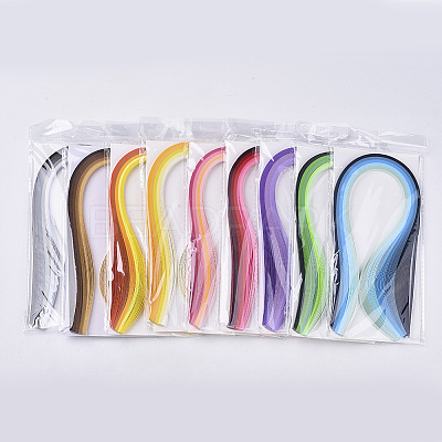 DIY Paper Quilling Strips Sets: Random Color Paper Quilling Strips DIY-S038-002-1