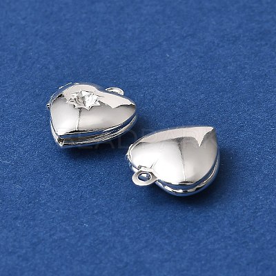 Heart Brass Pendant Rhinestone Settings KK-A276-12S-1