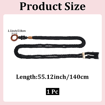 Handmade Weaving Cotton Waist Chain Belts for Women Ladies Dress AJEW-WH20017-73D-1