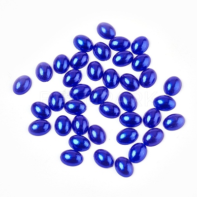ABS Plastic Imitation Pearl Cabochons SACR-R755-8x6mm-Z37-1