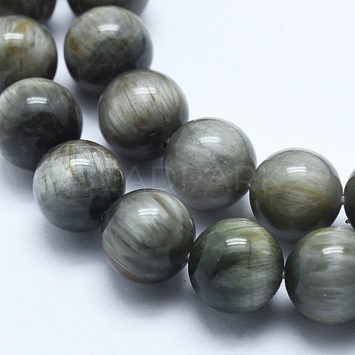 Natural Hawk's Eye Beads Strands X-G-E483-20-8mm-1